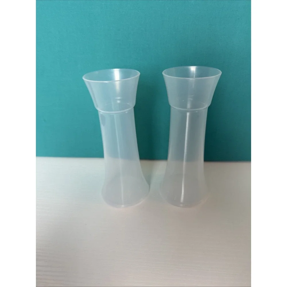 Tupperware Hourglass Salt Pepper Shaker Set ( No Seals/ Lid)  Replacement New !